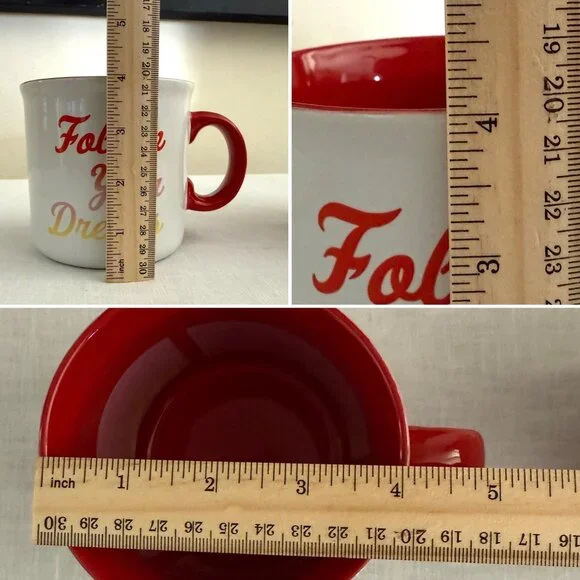 Darbie Angell Follow Your Dreams Large Ceramic Mug 18oz Motivational Coffee Cup - Picture 4 of 10